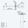 Налив для умивальника, настінний, 230 мм - Lusa FlatQ 156 941 4ST Satinox