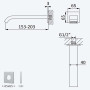 Излив для раковины, настенный, 150 мм - EdgeQ 156 943 1CR Cromado