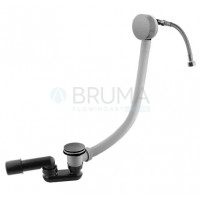 Сифон для ванни з наливом через перелив, і системою Clic-clac 186 161 0IS Satin Stainless Steel