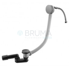 Сифон для ванни з наливом через перелив, і системою Clic-clac 186 161 0IS Satin Stainless Steel