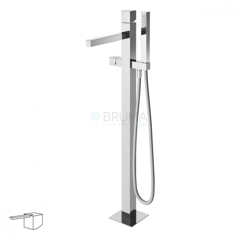 Смеситель для ванны, напольный ручка тип 2 Escudo 102 800 1PW Pure White
