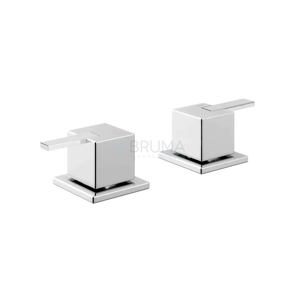 Змішувач на борт ванни на 2 отвори, з 1 виходом ручка тип 2 Escudo 102 980 1PW Pure White