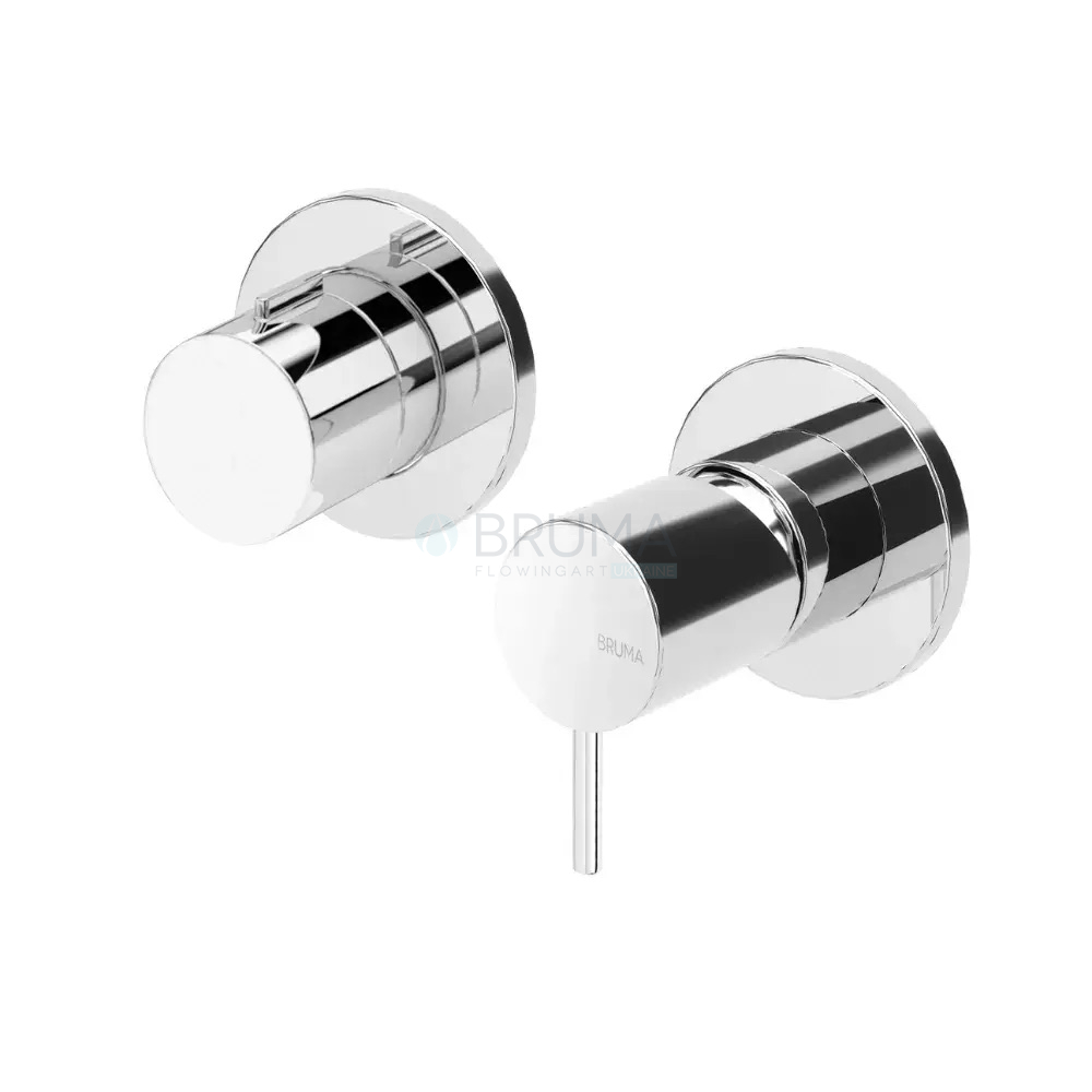Смеситель скрытого монтажа на 2 отверстия, с 3 выходами ручка тип 2 Leaf 167 312 4GM Gunmetal PVD