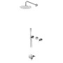 Душевой набор, скрытого монтажа, с душевой лейкой Ø250 мм и наливом на ванну через сифон ручка тип 2 Leaf 167 364 3SS Sunset