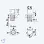 Смеситель на борт ванны, с 1 выходом ручка тип 2 Lusa 101 930 1SR Sunrise