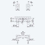 Смеситель скрытого монтажа на 2 отверстия, с 1 выходом ручка тип 2 Lusa 101 950 1SR Sunrise