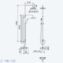 Душевая система с наливом на ванну, и верхней лейкой из ABS Ø230 мм Adagio 193 260 1PW Pure White