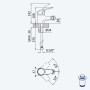Змішувач для біде з відтискним механізмом push-open 1 1/4'' - Liz Mustang 116 023 1CR Cromado
