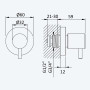 Запорный вентиль 1/2" - Elo 138 590 4CR Cromado