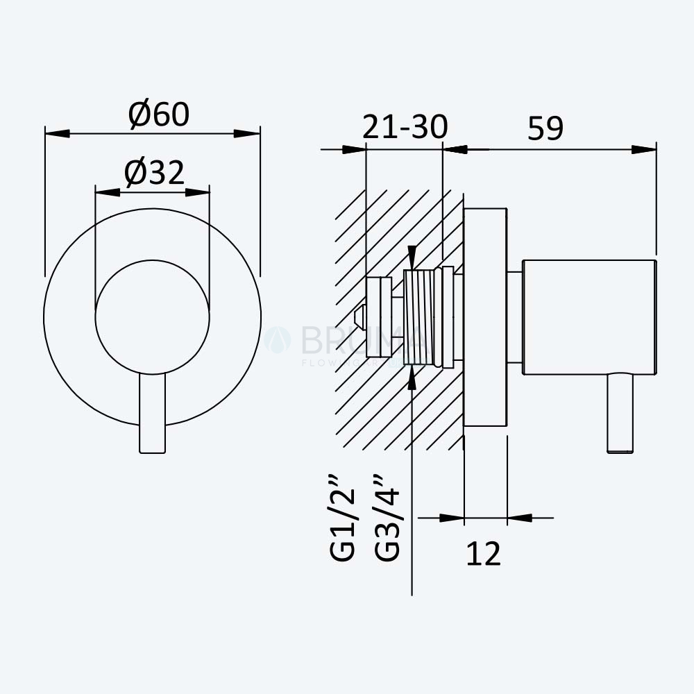 Запірний вентиль 3/4" - Elo 138 590 5CR Cromado