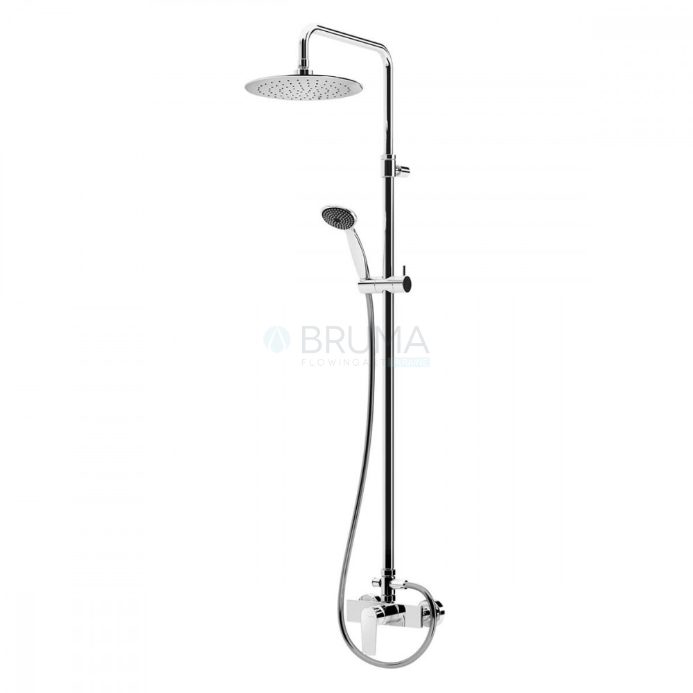 Душова система з верхньою лійкою з ABS Ø230 мм Nautic 181 271 1PW Pure white