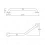 Поручень з кутом 130º 152 000 4IS Satin stainless steel