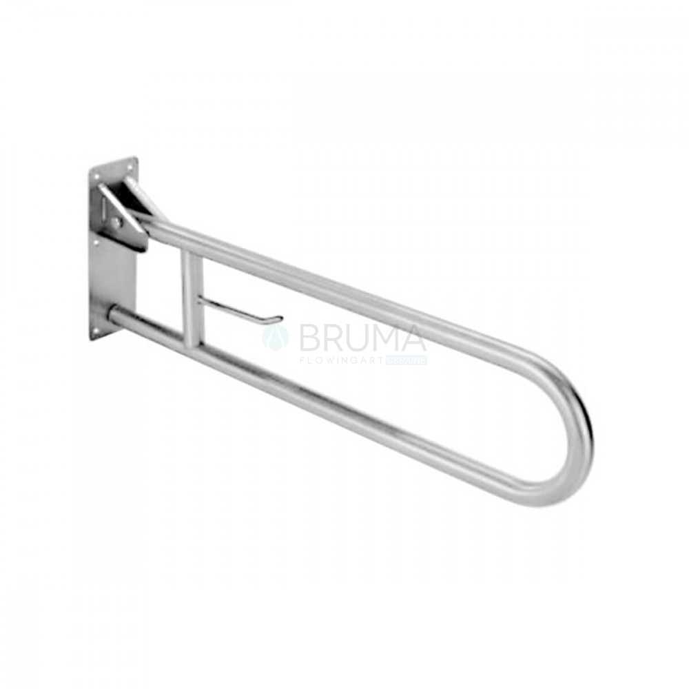 Поручень откидной, с держателем туалетной бумаги 152 000 9IS Satin stainless steel