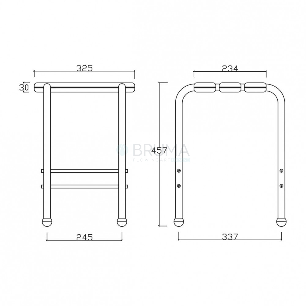 Табурет для ванны / душа 152 001 4IS Inox / Polypropylene