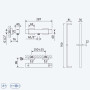 Змішувач термостатичний для душу з душевою стійкою Flat Celsius 185 117 2CR Cromado