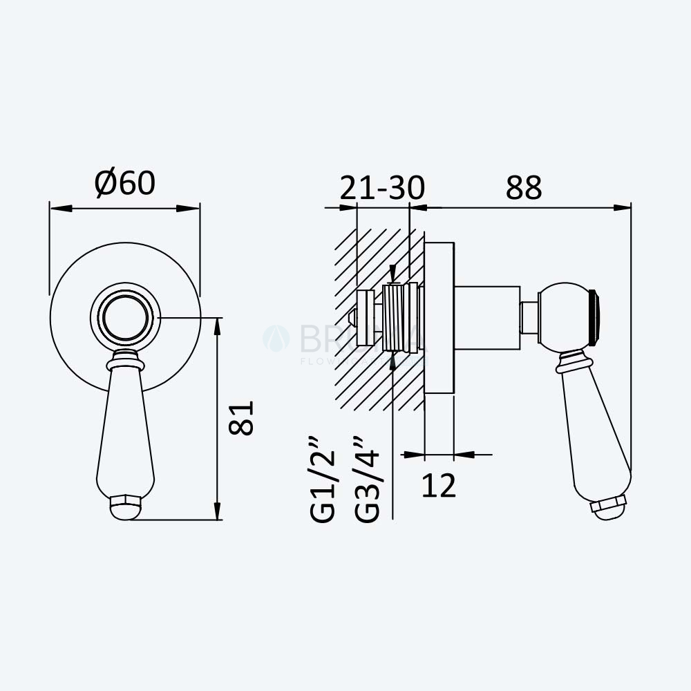Запірний вентиль 3/4" Classico 118 590 1CR Chrome
