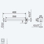 Душевой кронштейн, настенный - 65x65х3 QuadraFlow 145 621 5CR Cromado