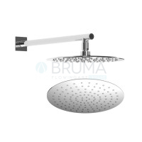 Душевая лейка, стальная, Ø300 мм, с настенным держателем - FlowQ 145 524 7SR Sunrise