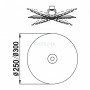 Душова лійка з нержавіючої сталі, ультратонка Ø250 мм 145 542 3NS Night Sky