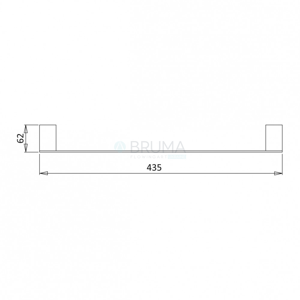 Тримач для рушників 450мм Artic 178 000 4CR Cromado