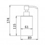Дозатор для рідкого мила 220 мл - Quadra Cubis 147 001 7CR Cromado