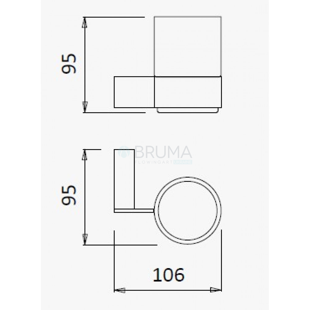 Стакан для зубних щіток Cubis 176 000 7CR Cromado
