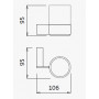 Стакан для зубних щіток Cubis 176 000 7CR Cromado
