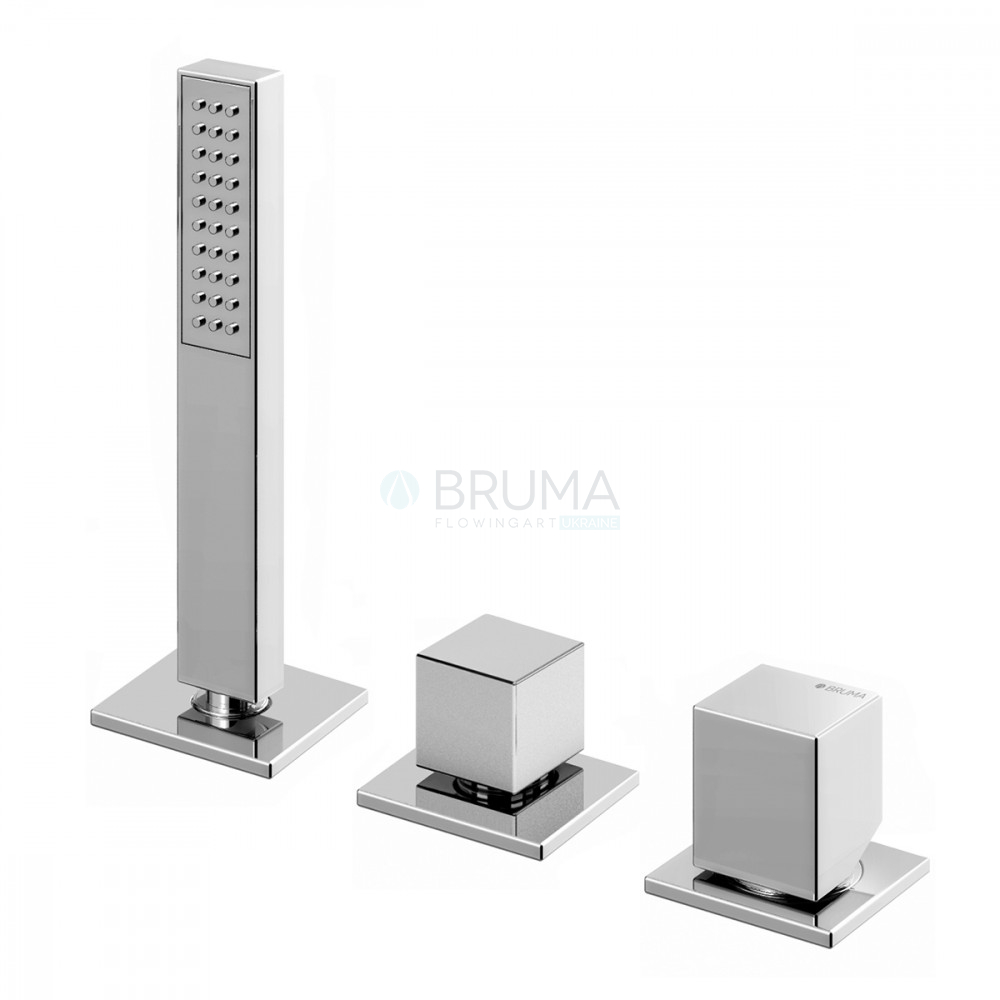 Змішувач на борт ванни, з ручною лійкою Quadra - 2 виходи Adamastor 301 501 2CR Cromado / Chrome