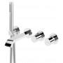 Змішувач прихованого монтажу, з виливом для ванни Edge та ручною лійкою, на 3 виходи Avalon 189 463 1CR Cromado