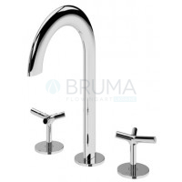 Змішувач для умивальника на 3 отвори, настільний Genesi 191 250 1CR Cromado / Chrome