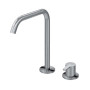 Змішувач для умивальника на 2 отвори, настільний X-Alpha 186 000 6IS Satin stainless steel