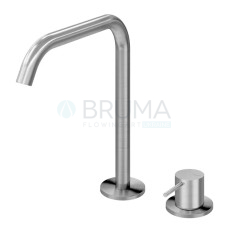 Смеситель для раковины на 2 отверстия, настольный X-Alpha 186 000 7IS Satin stainless steel