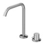 Смеситель для раковины на 2 отверстия, настольный X-Alpha 186 000 7IS Satin stainless steel