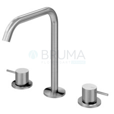 Смеситель для раковины на 3 отверстия, настольный X-Alpha 186 000 9IS Satin stainless steel