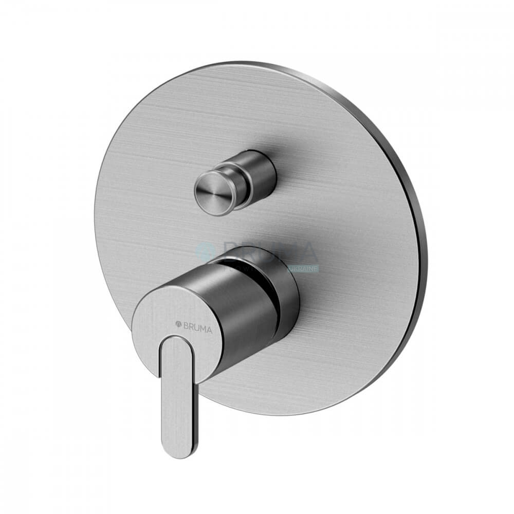 Змішувач прихованого монтажу з 2 виходами тип ручки 2 X-Alpha 186 130 2IS Satin stainless steel