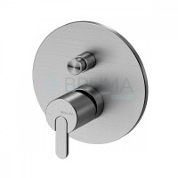 Смеситель скрытого монтажа с 2 выходами X-Alpha 186 130 1IS Satin stainless steel