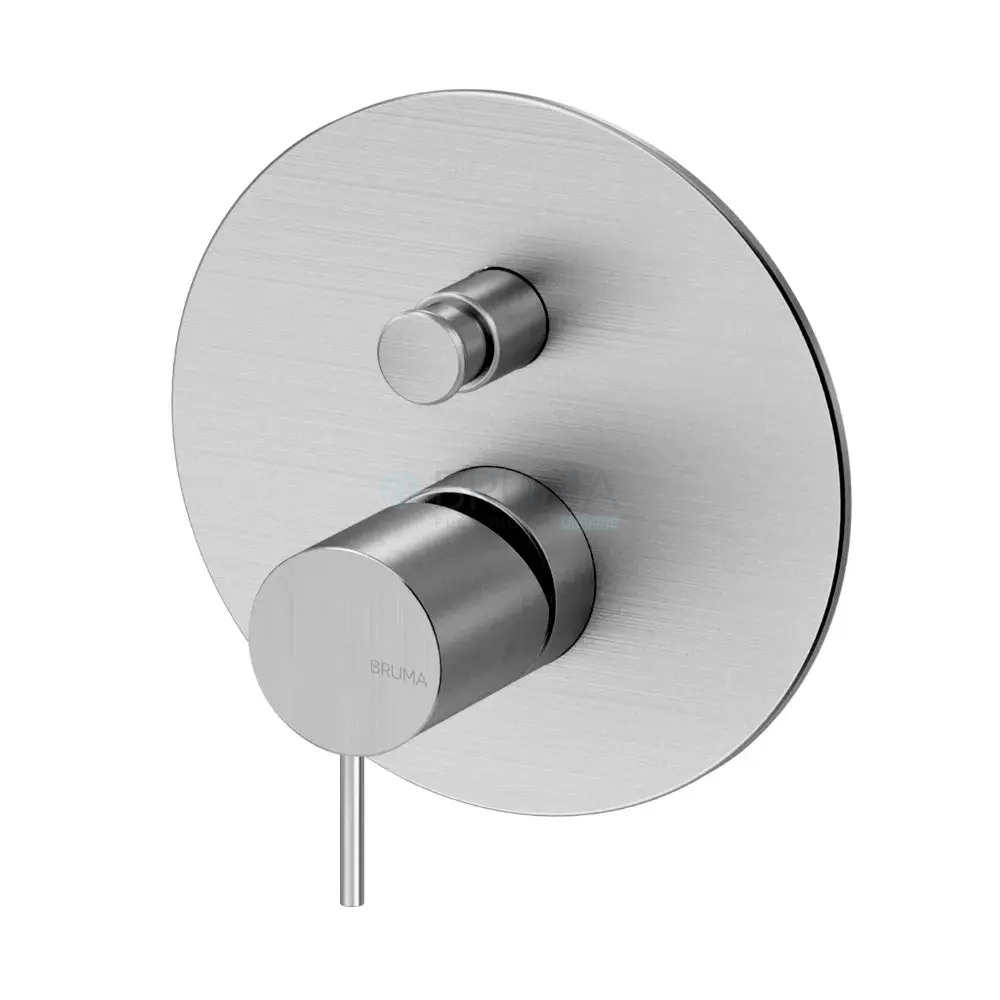 Змішувач прихованого монтажу з 2 виходами тип ручки 2 X-Alpha 186 130 2IS Satin stainless steel