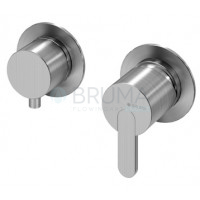 Змішувач прихованого монтажу на 2 отвори, з 2 виходами X-Alpha 186 162 1IS Satin stainless steel