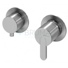 Змішувач прихованого монтажу на 2 отвори, з 2 виходами X-Alpha 186 162 1IS Satin stainless steel
