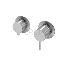 Смеситель скрытого монтажа на 2 отверстия, с 2 выходами тип ручки 2 X-Alpha 186 162 2IS Satin stainless steel