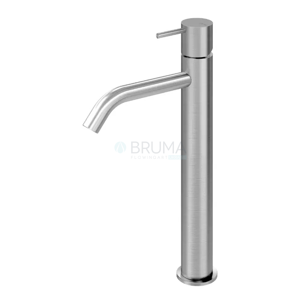 Смеситель для раковины высокий, настольный тип ручки 2 X-Alpha 186 000 5IS Satin stainless steel