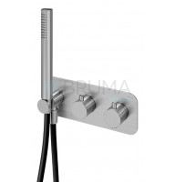 Змішувач термостатичний прихованого монтажу, на 2 виходи X-Alpha 186 440 1IS Satin stainless steel