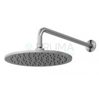 Душевая лейка Ø300 мм с держателем к стене 350 мм - X-Alpha 186 522 0ZZ Satin stainless steel