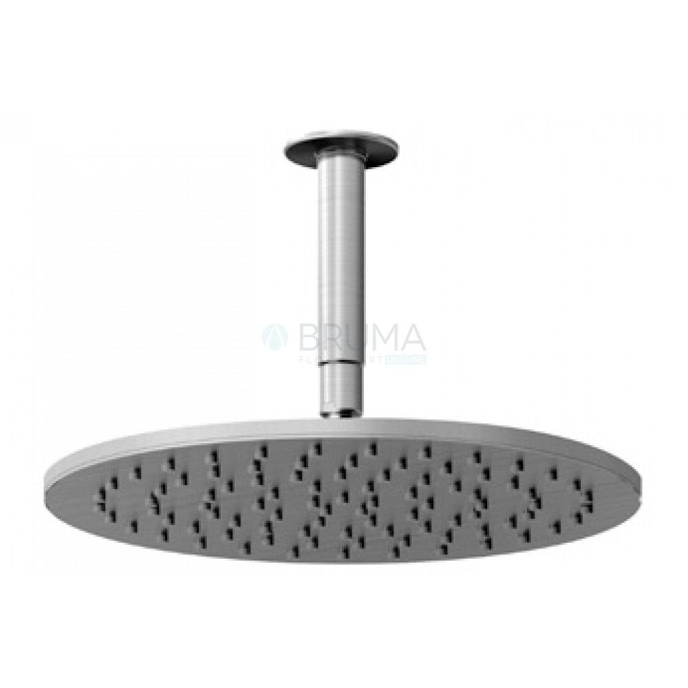 Душова лійка Ø250 мм зі стельовим кріпленням 100 мм X-Alpha 186 532 0IS Satin stainless steel