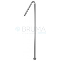 Налив для ванни, підлоговий - X-Alpha 186 652 0IS Satin stainless steel