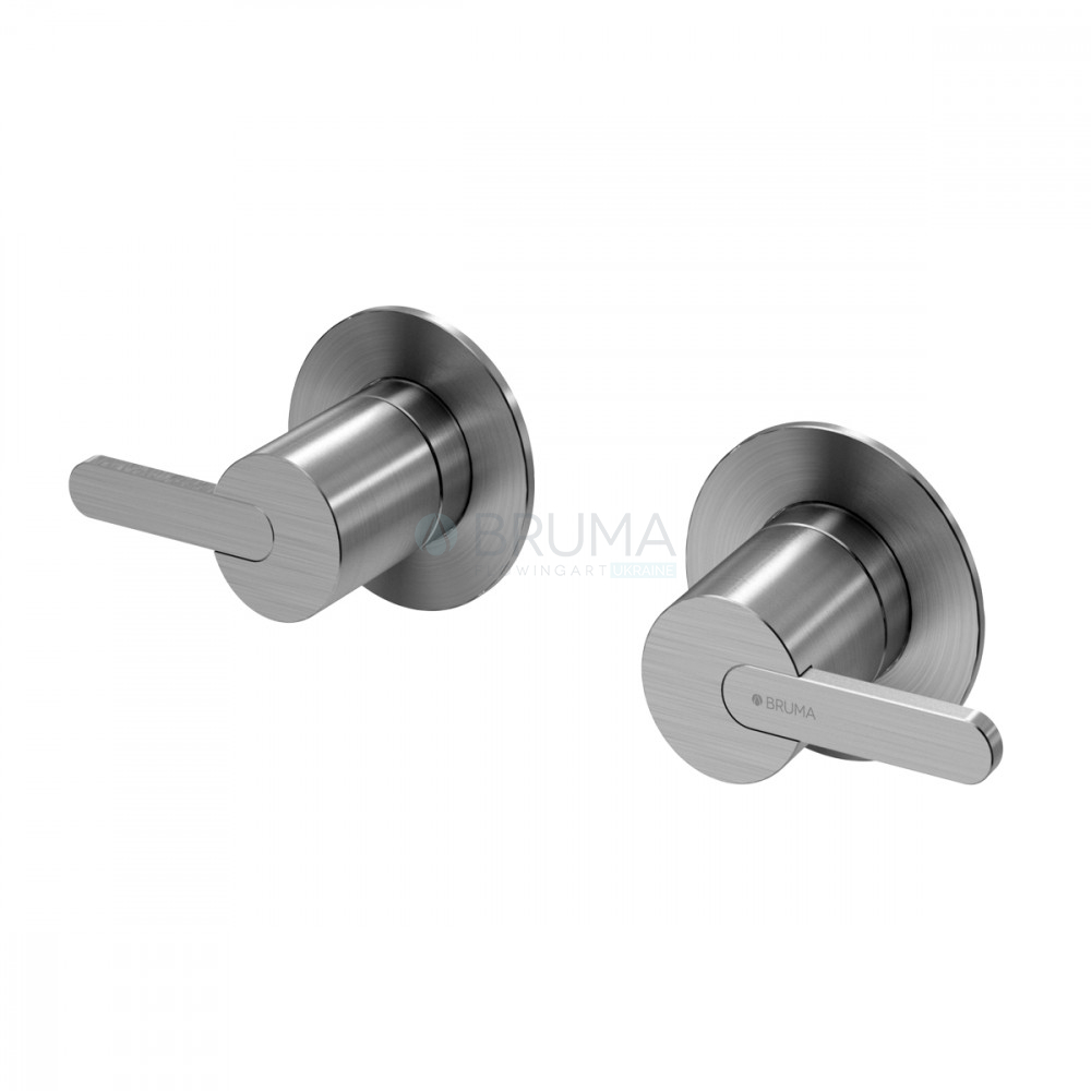 Змішувач прихованого монтажу на 2 отвори, з 1 виходом тип 2 X-Alpha 186 970 2IS Satin stainless steel