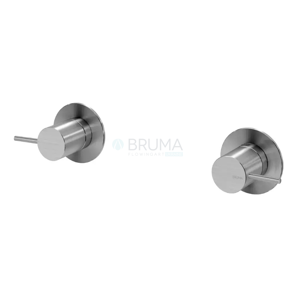 Змішувач прихованого монтажу на 2 отвори, з 1 виходом тип 2 X-Alpha 186 970 2IS Satin stainless steel