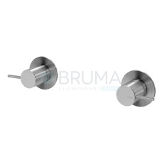 Смеситель скрытого монтажа на 2 отверстия, с 1 выходом тип 2 X-Alpha 186 970 2IS Satin stainless steel