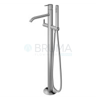 Змішувач для ванни, підлоговий X-Alpha 186 980 1IS Satin stainless steel