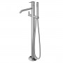 Змішувач для ванни, підлоговий тип ручки 2 X-Alpha 186 980 2IS Satin stainless steel